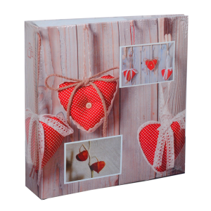 Фотоалбум 200 бр. 10х15 сърца червен